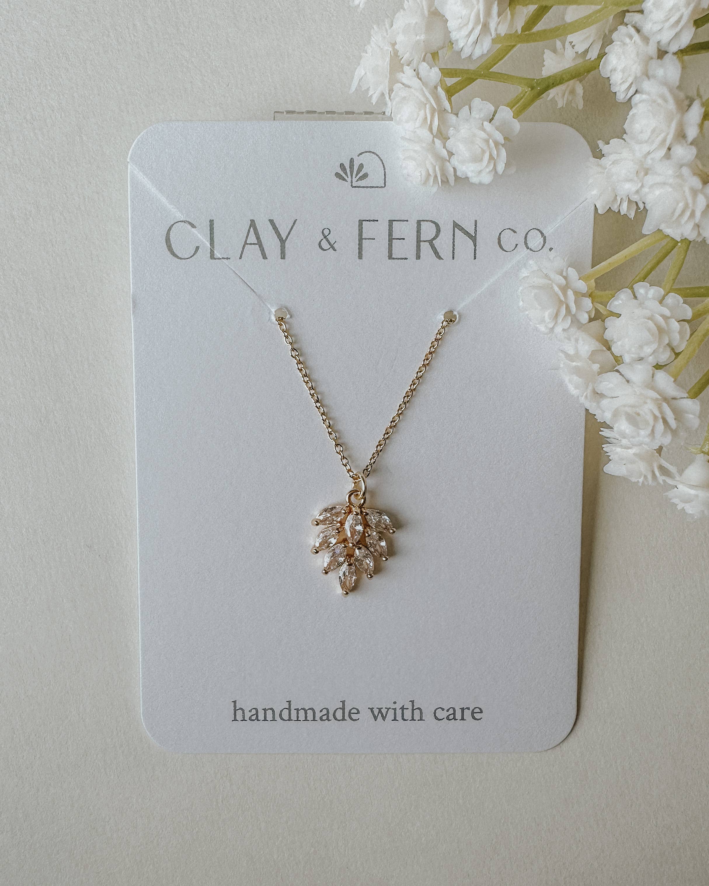 Dahlia Necklace - Gold | Simple Wedding Jewelry: Gold Filled