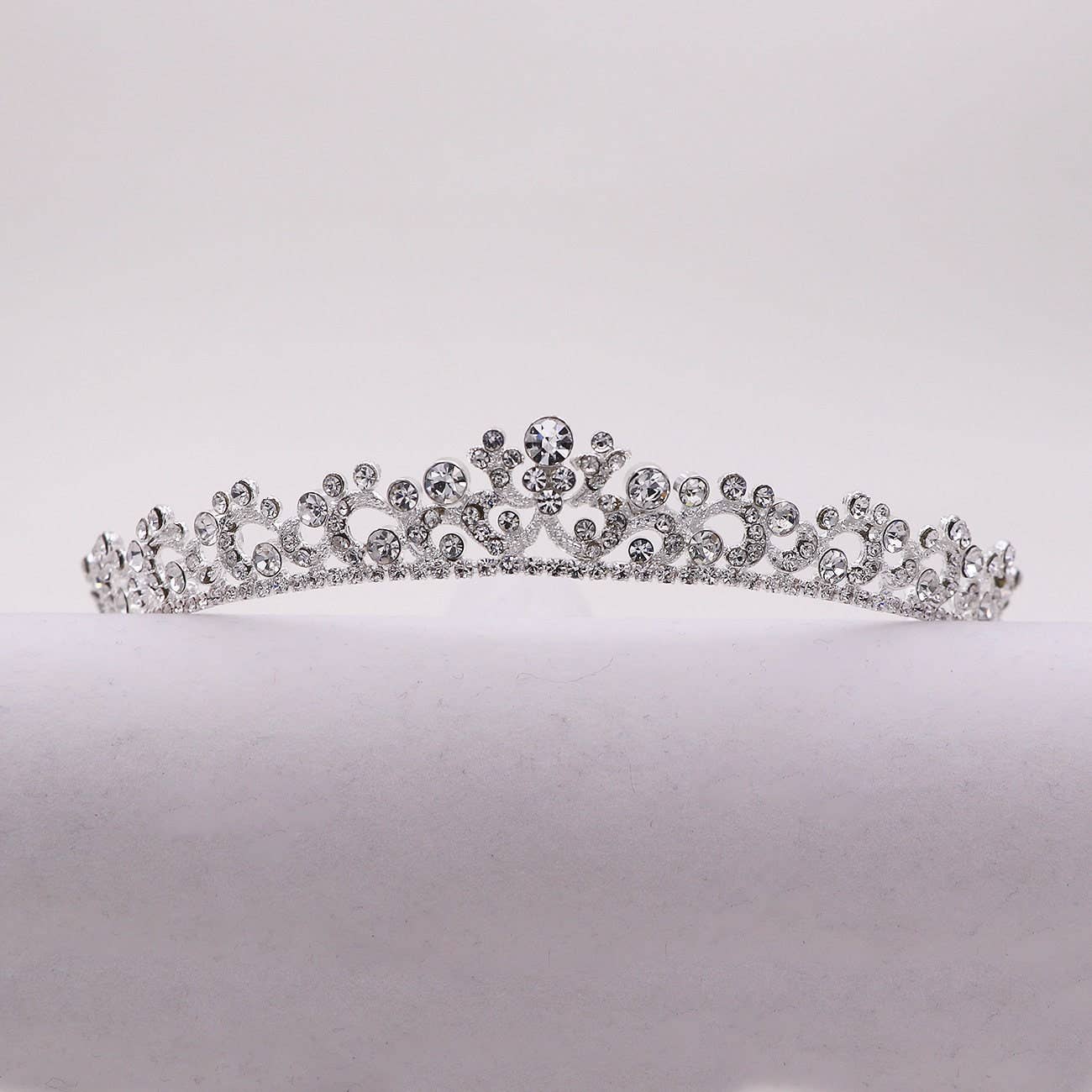 Kylar Crystal Wedding Tiara: Rose gold