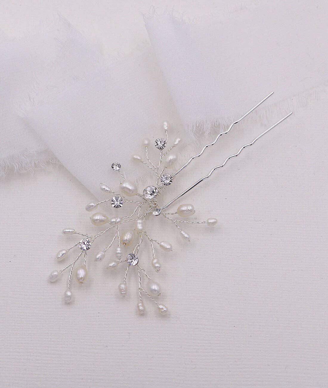 Sprigs Freshwater Pearl Hair Pin Set of 2