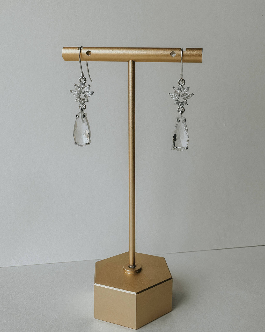 Naomi Earrings - Silver Wedding Earrings: 925 Sterling Silver