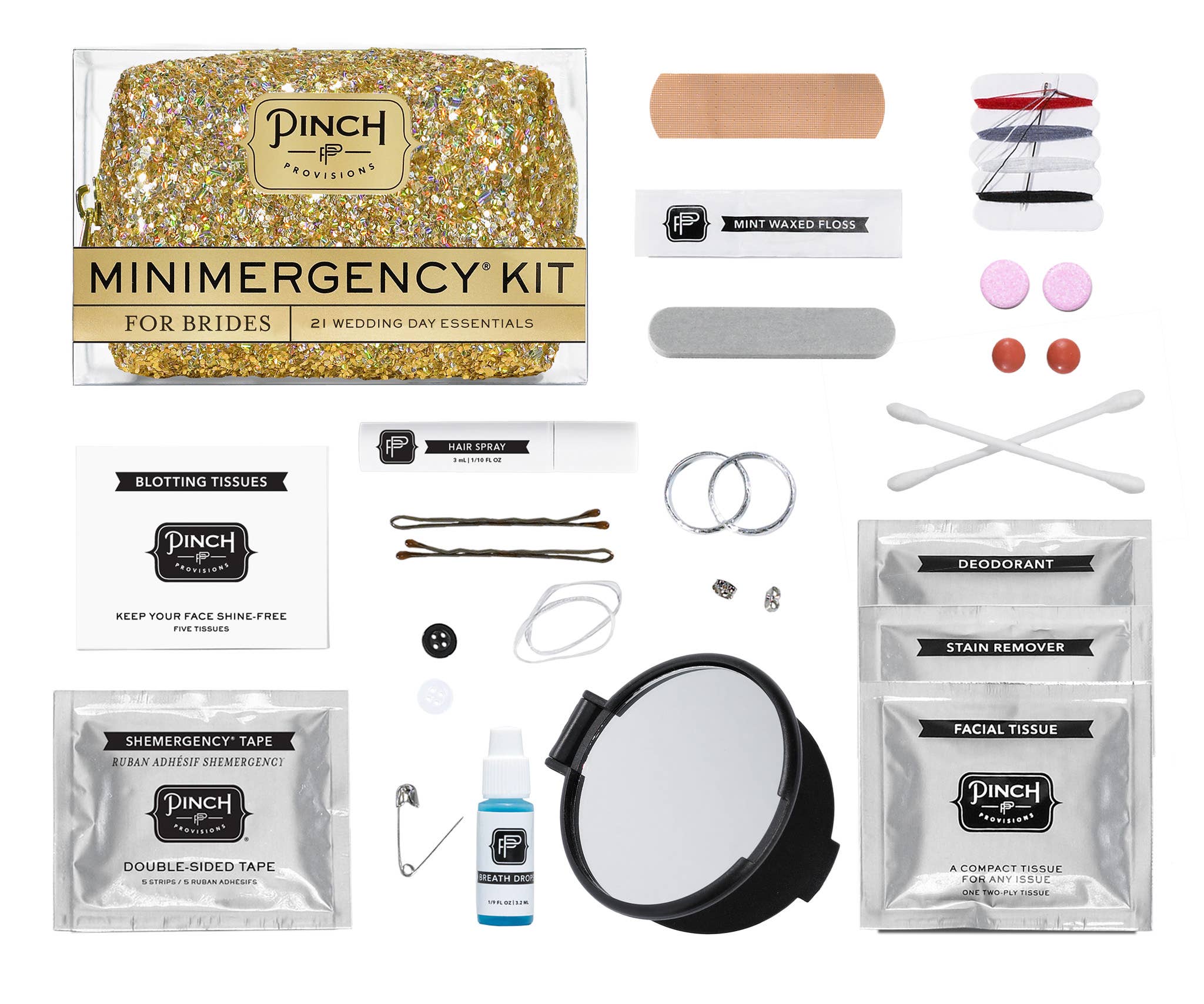 Minimergency Kit for Brides | Wedding Gifts: White Iridescent