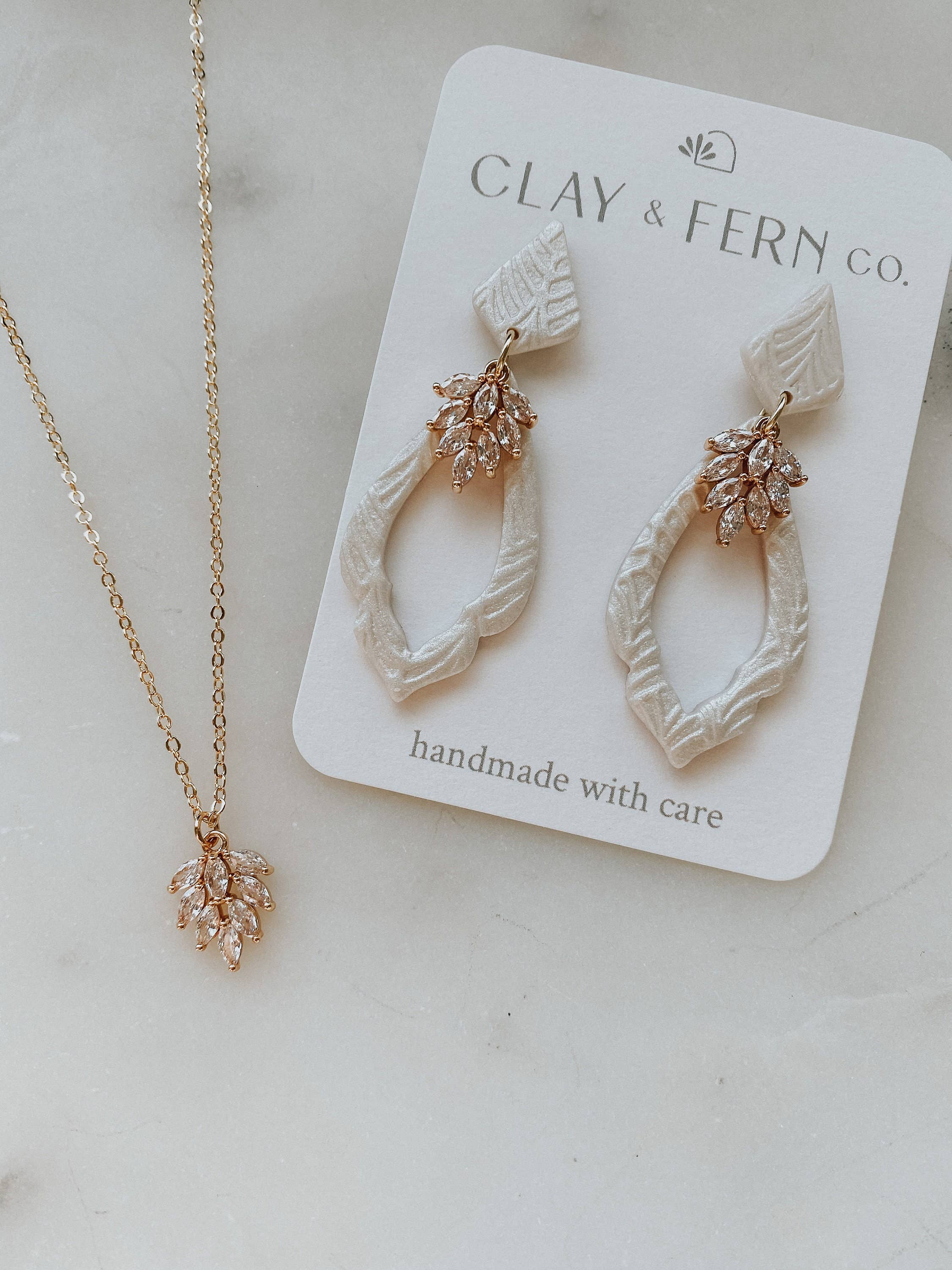 Dahlia Necklace - Gold | Simple Wedding Jewelry: Gold Filled