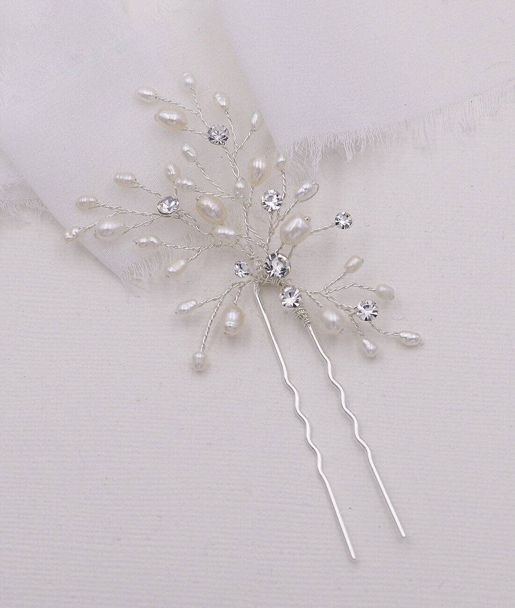Sprigs Freshwater Pearl Hair Pin Set of 2