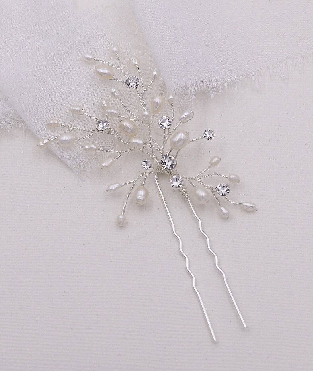 Sprigs Freshwater Pearl Hair Pin Set of 2