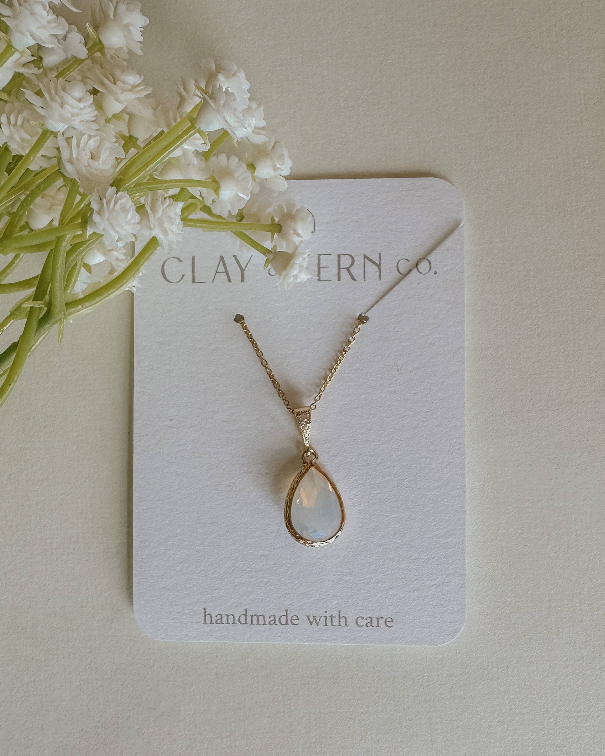 Opal Necklace - Simple Gold Necklace