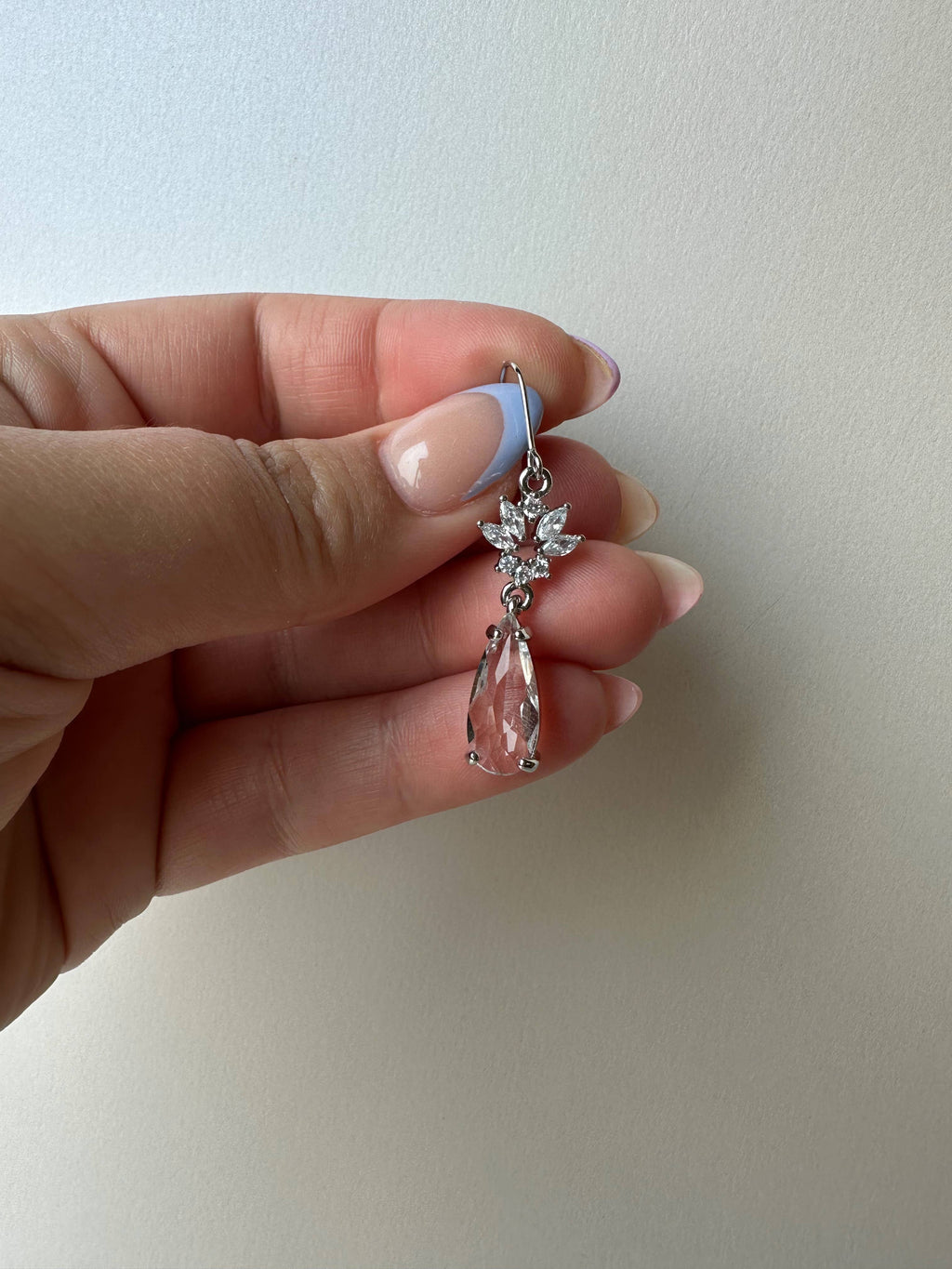 Naomi Earrings - Silver Wedding Earrings: 925 Sterling Silver