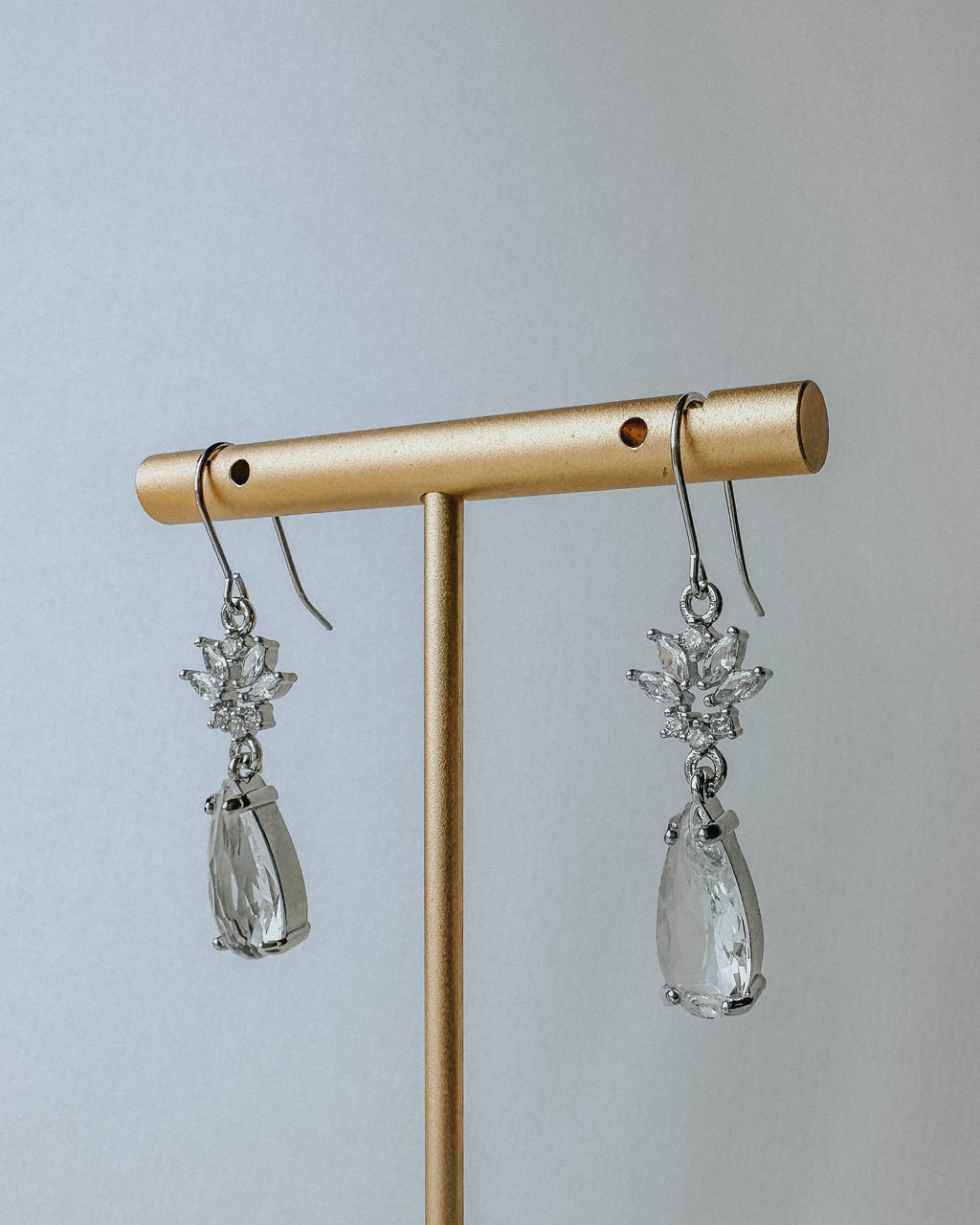 Naomi Earrings - Silver Wedding Earrings: 925 Sterling Silver
