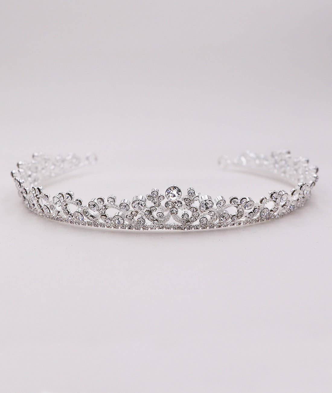 Kylar Crystal Wedding Tiara: Silver