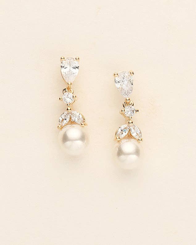 Kathy Dainty Pearl Earrings: Silver / Earrings Only