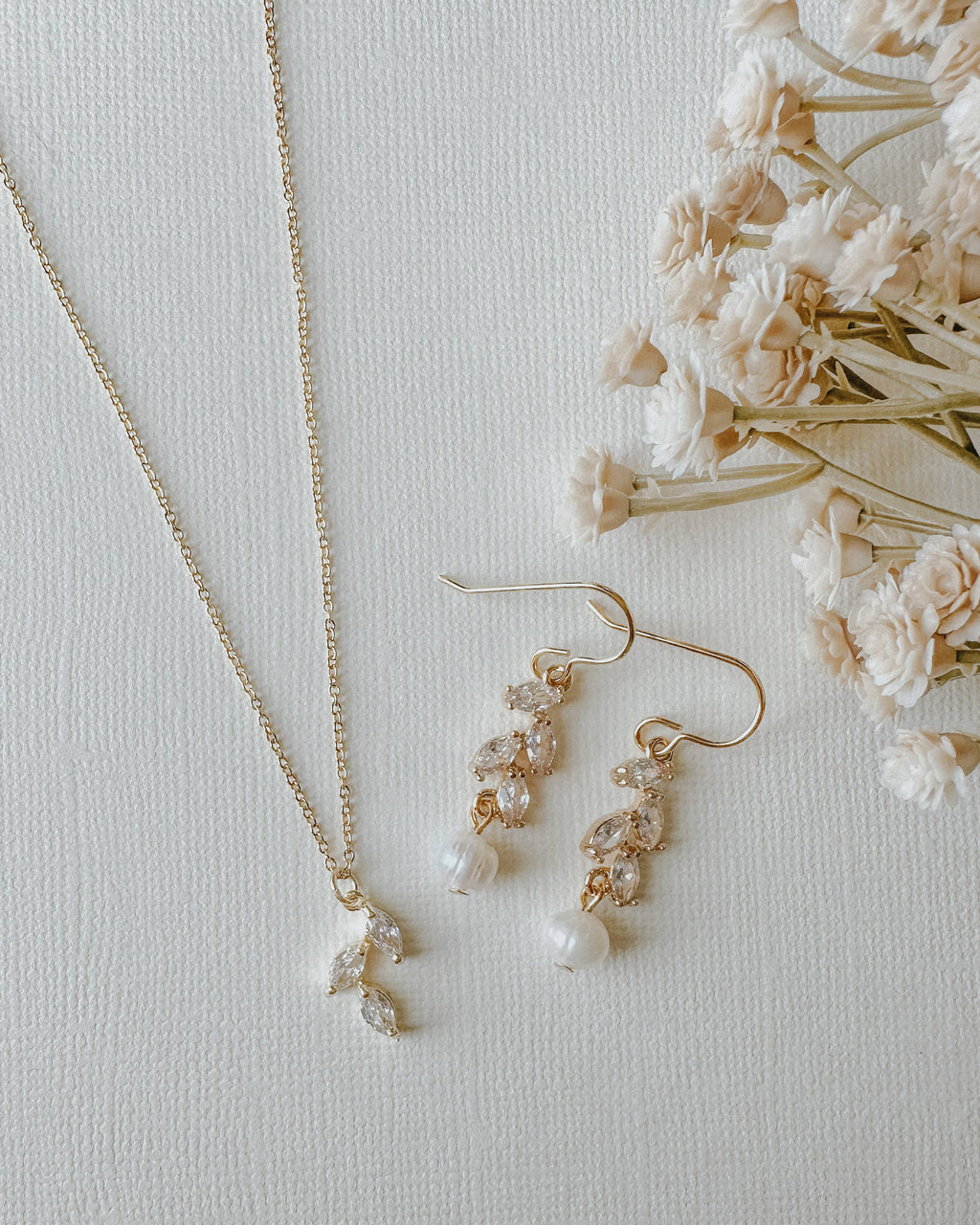 Pearl Earrings - Gold Filled Wedding Jewelry: Gold Plated