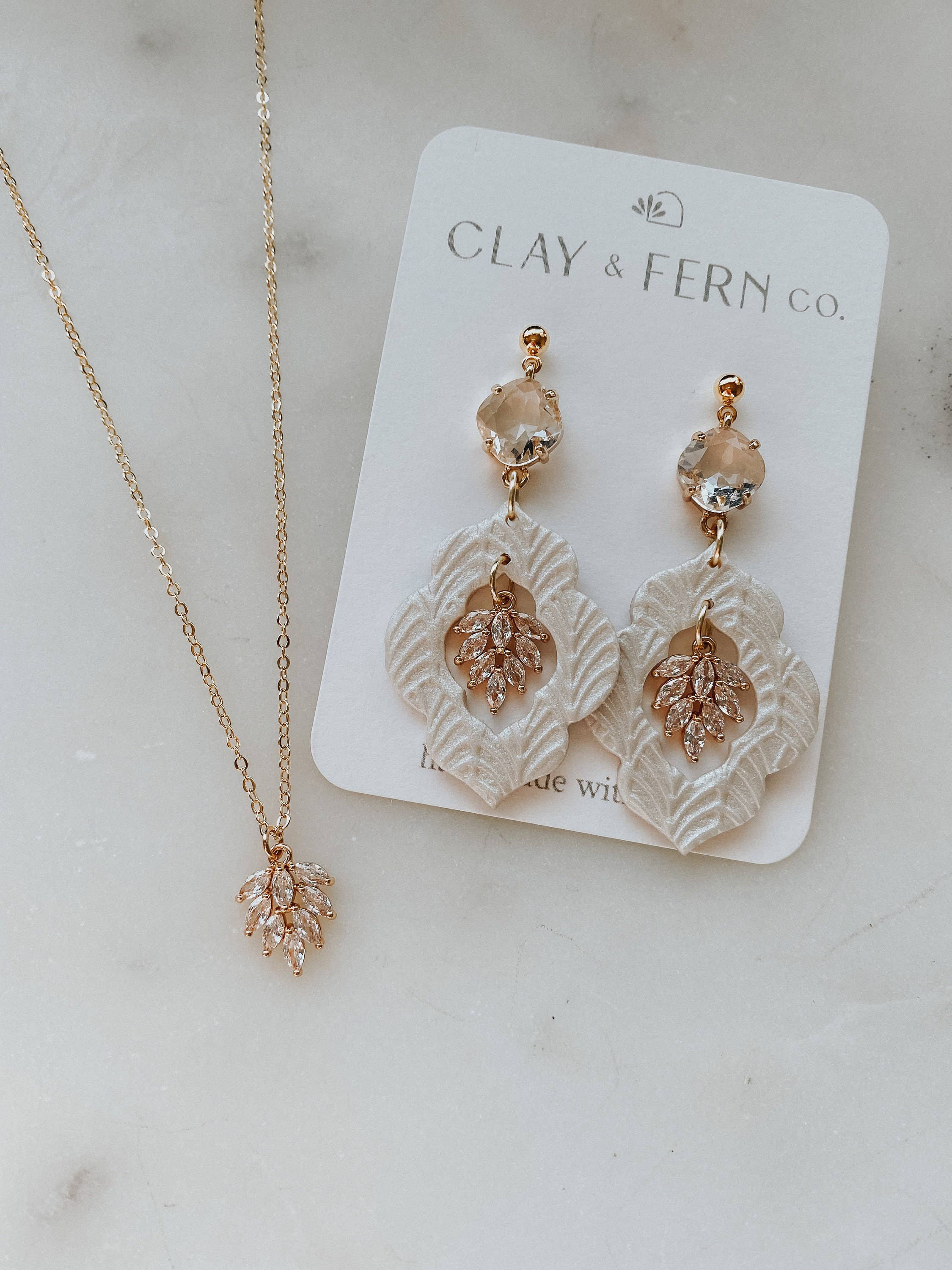 Dahlia Necklace - Gold | Simple Wedding Jewelry: Gold Filled