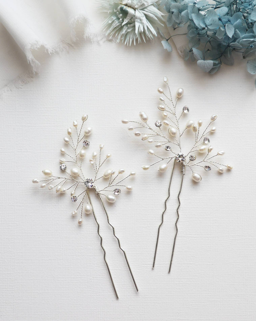 Sprigs Freshwater Pearl Hair Pin Set of 2