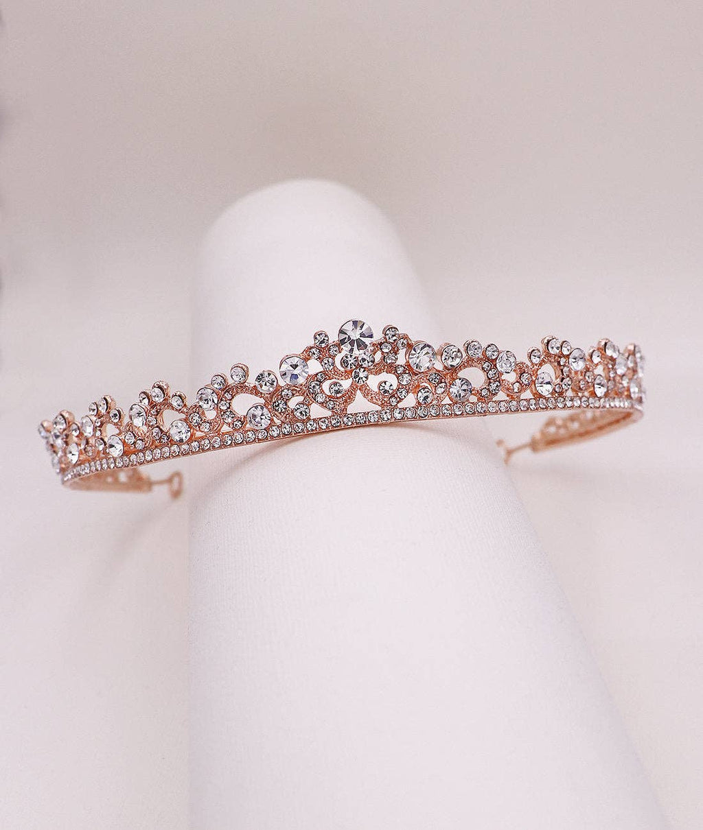 Kylar Crystal Wedding Tiara: Silver