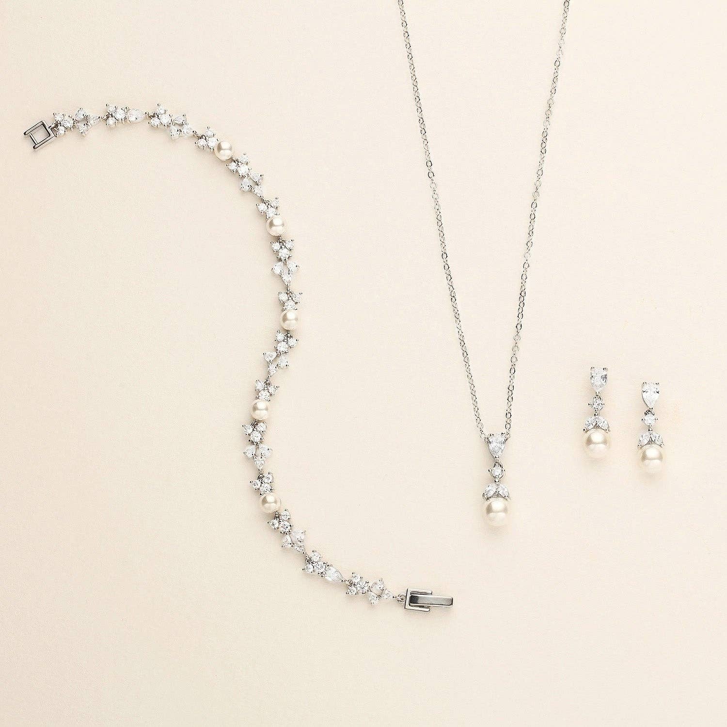 Kathy Dainty Pearl Earrings: Silver / Earrings Only