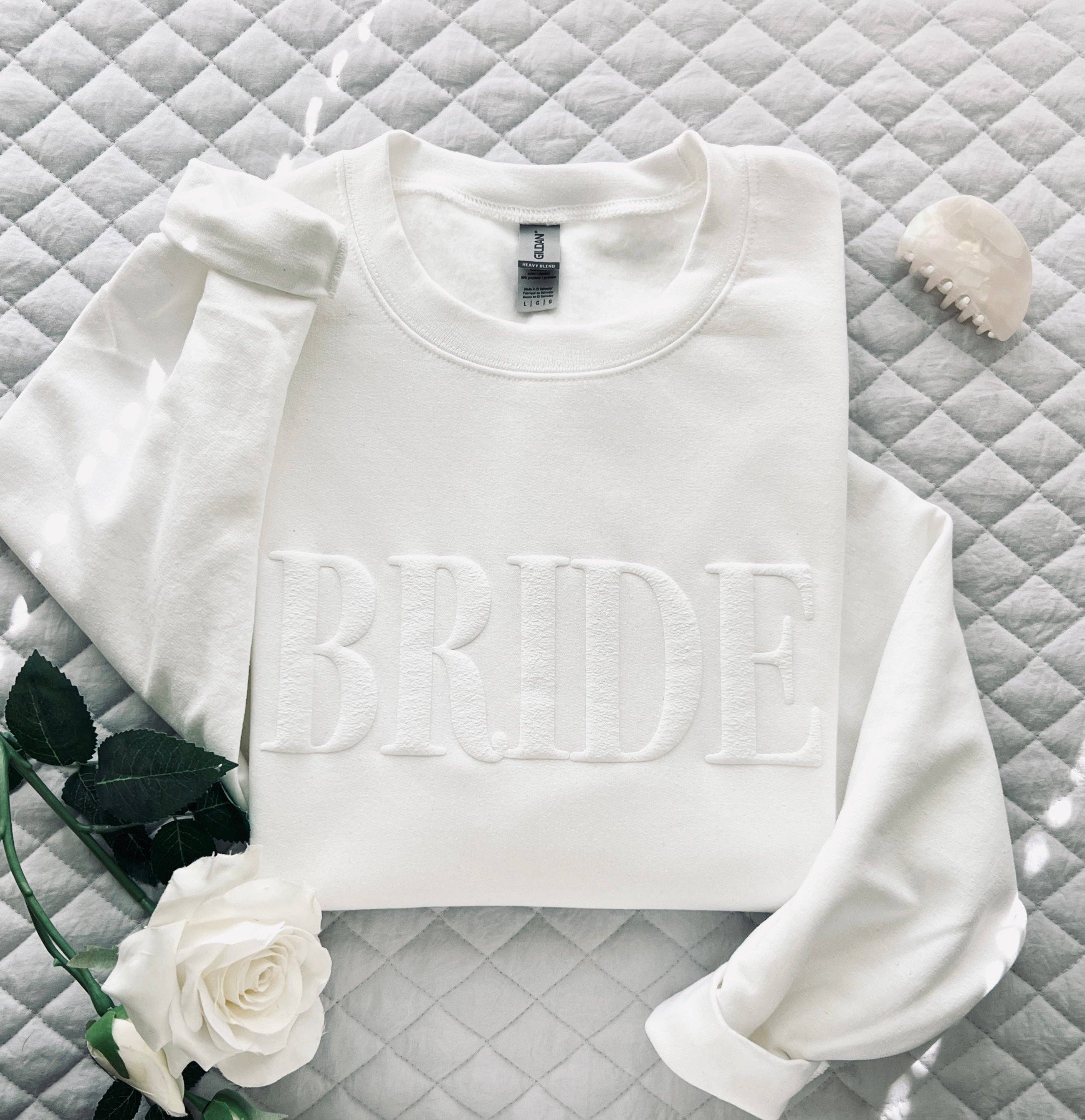 Bride Sweatshirt | Bride-to-Be Shirt | Bridal Shower Gift: Large